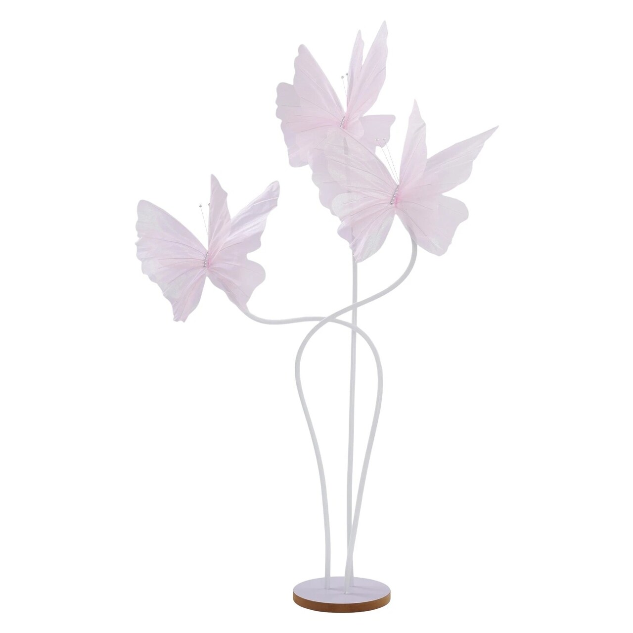 Giant 3-Head Artificial Butterfly Decor – Pink Wedding & Party